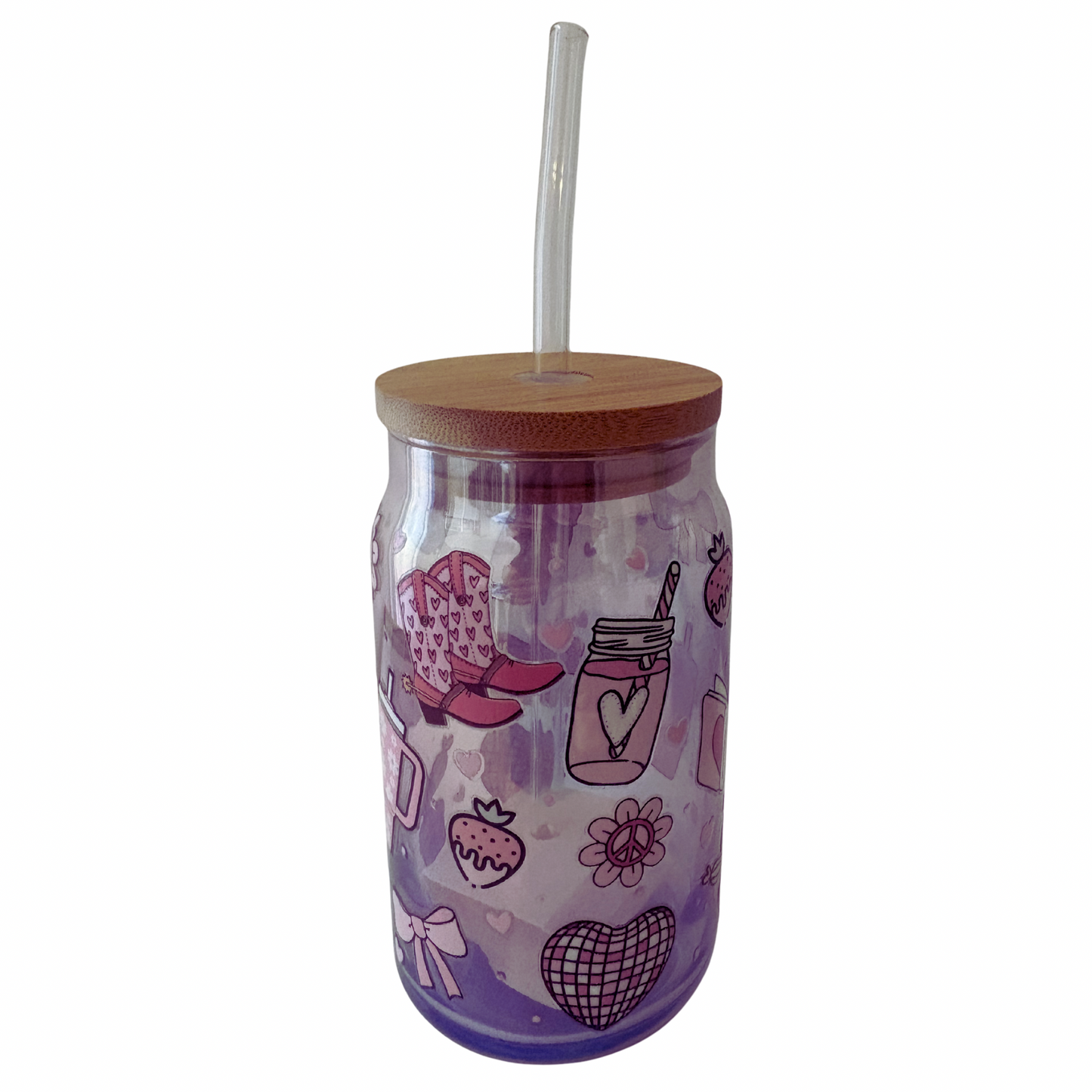 🌸 Gourde en Verre « Pink Vibe » ✨