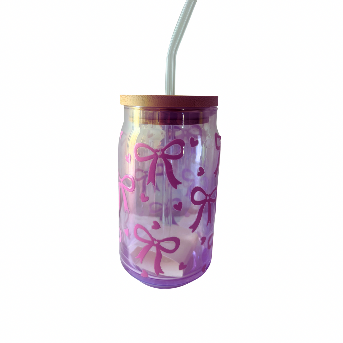 🌸 Gourde en Verre « Rose Coquette » ✨