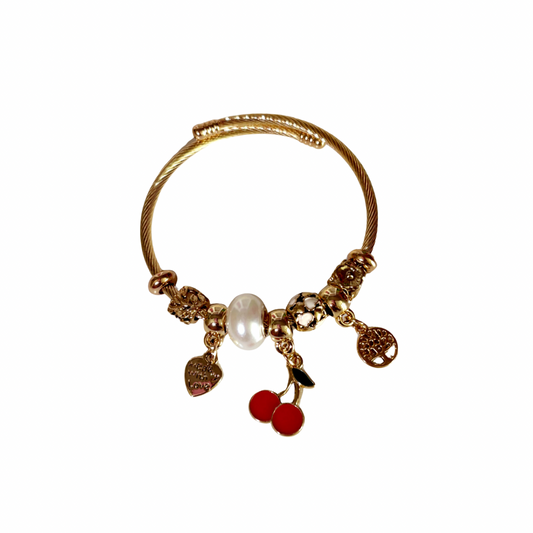 Bracelet Golden Cherry- acier inoxydable