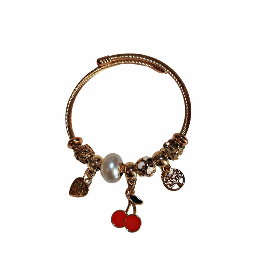 Bracelet Golden Cherry- acier inoxydable