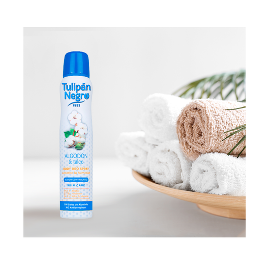 💙 Déodorant Spray Coton Frais – Tulipán Negro ✨200 ml