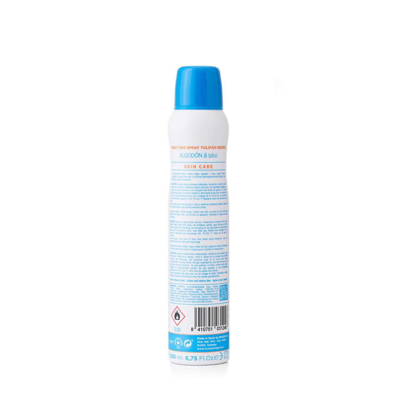 💙 Déodorant Spray Coton Frais – Tulipán Negro ✨200 ml