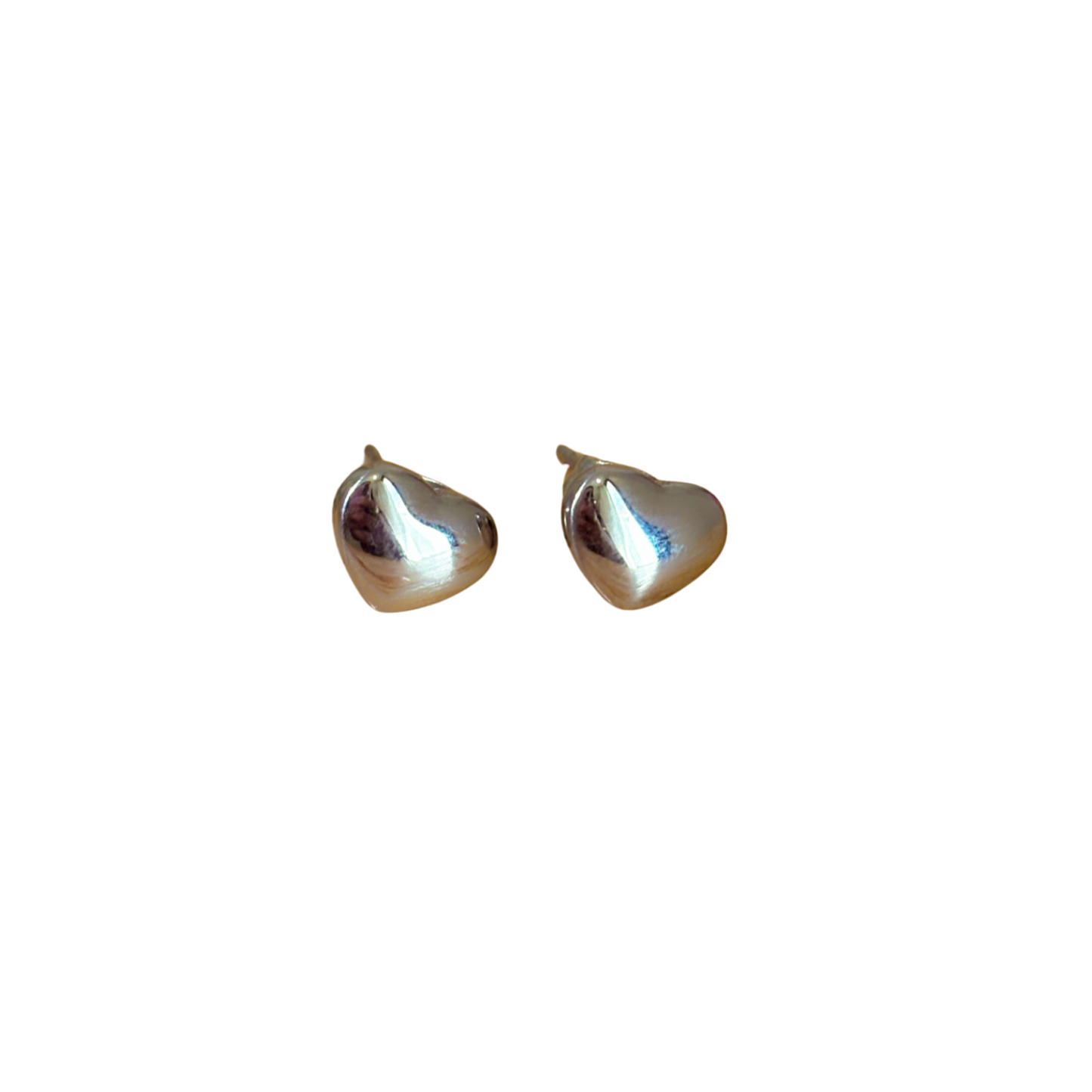 Boucles d’oreilles Cœur Argenté – Acier Inoxydable