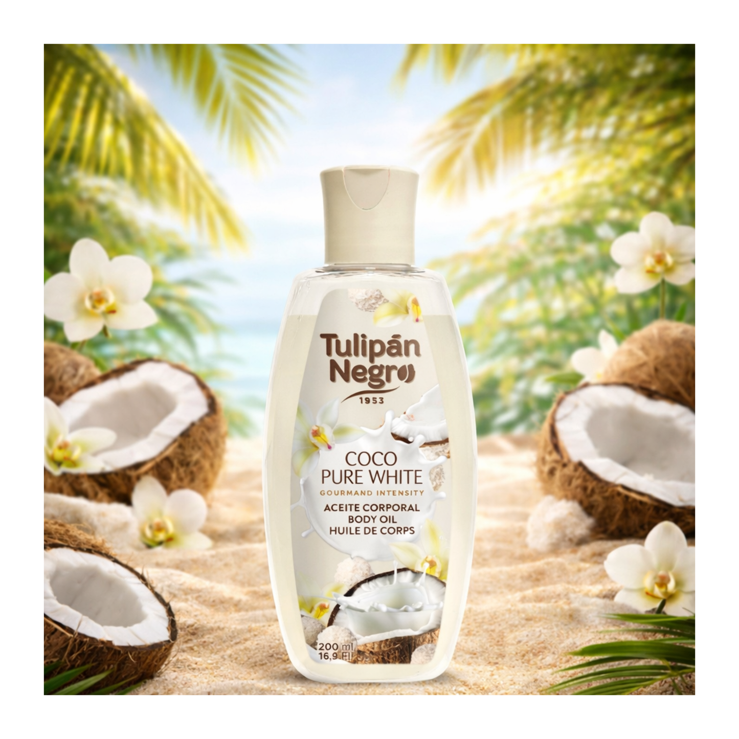 Huile Corporelle Coco Pure White Tulipán Negro – 200 ml