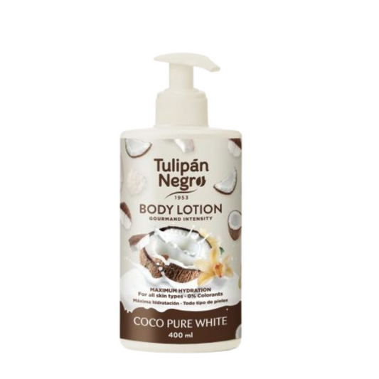 Lotion Corps Hydratante Coco Pure White – Tulipán Negro 400 ml