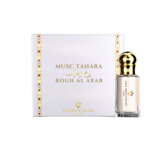 🌸 Musc Tahara Rouh Al Arab – Gris Montaigne (12 ml)