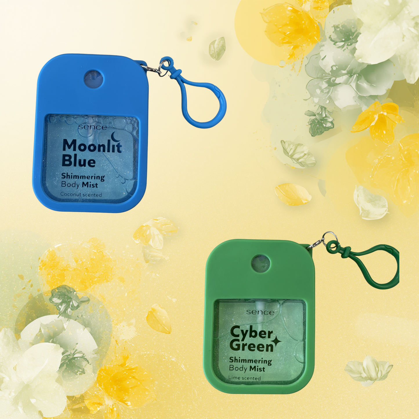 Mini Brume Corporelle Scintillante Porte-Clés Sence – 35 ml senteur coco ou citron vert
