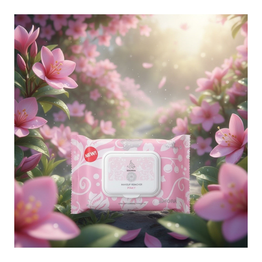 🌸 Lingettes Démaquillantes Hydratantes Pinky – D’Donna (30 lingettes)