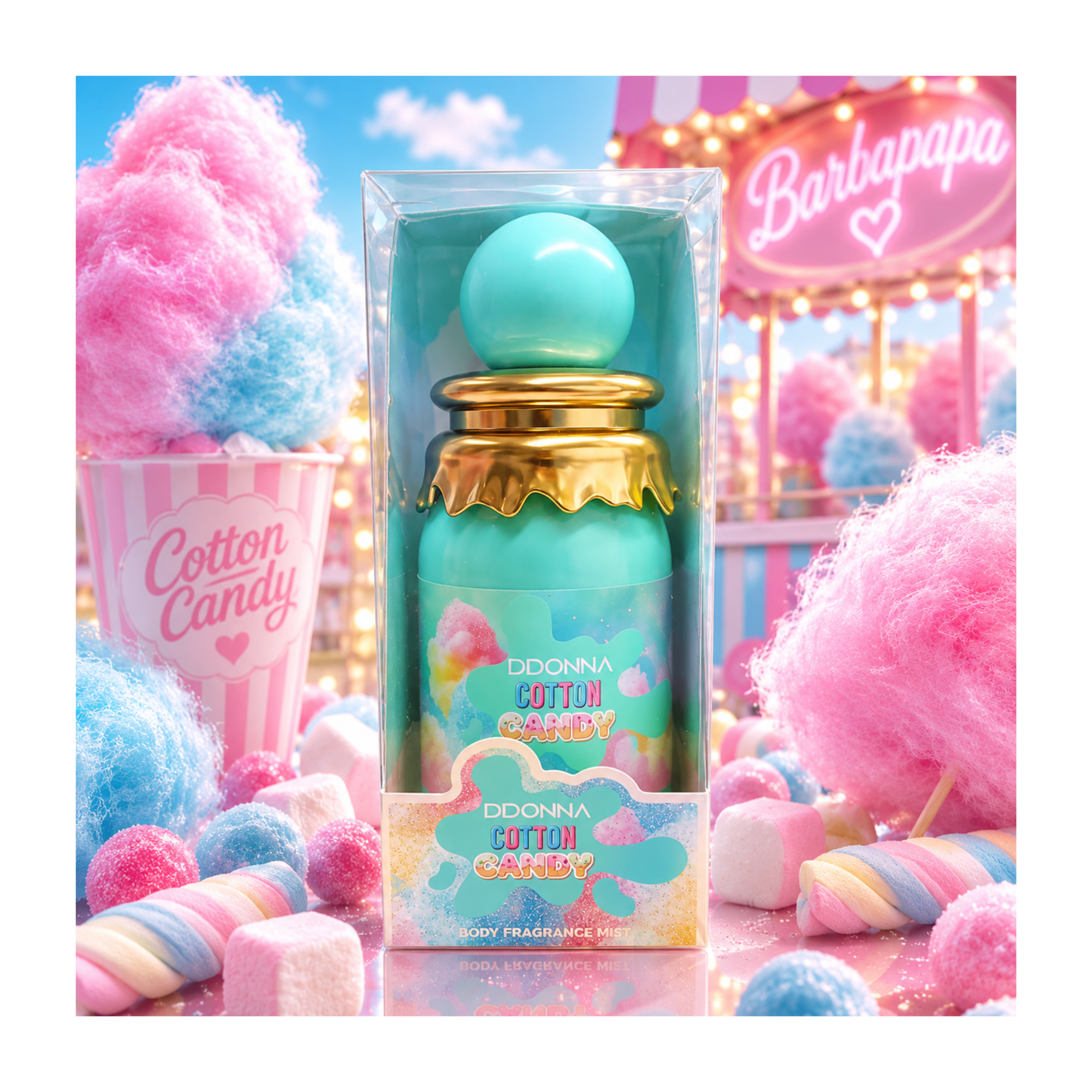 ☁️ Brume Corps & Cheveux Cotton Candy – D’Donna – 300 ml