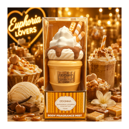 🍮 Brume Corps & Cheveux Euphoria Lovers – Gamme Yummy Cream – D’Donna – 250 ml