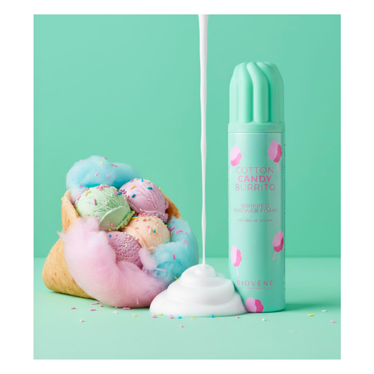 🍭 Mousse de Douche Fouettée Cotton Candy Burrito – Biovène Barcelona – 250 ml