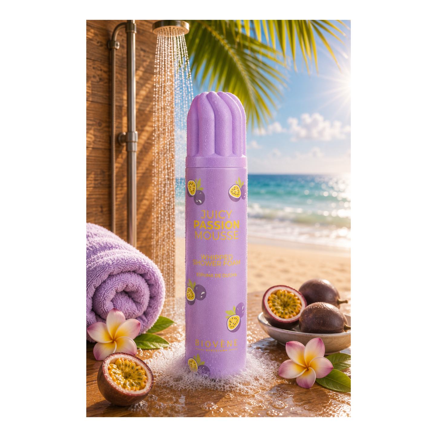 🥭 Mousse de Douche Fouettée Juicy Passion – Biovène Barcelona – 250 ml