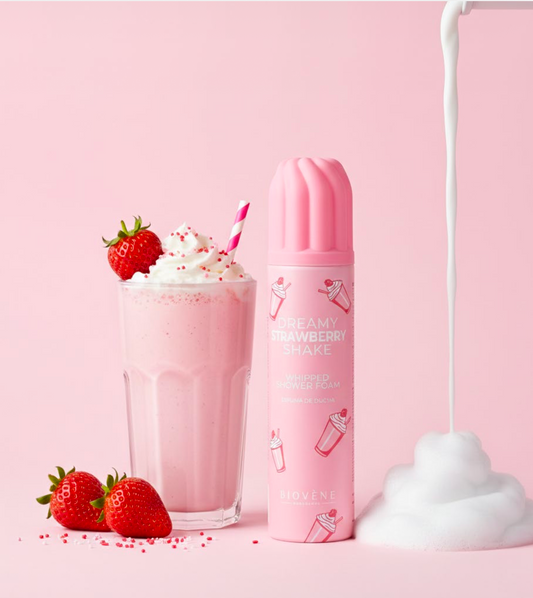 🍓 Mousse de Douche Fouettée Dreamy Strawberry Shake – Biovène Barcelona – 250 ml
