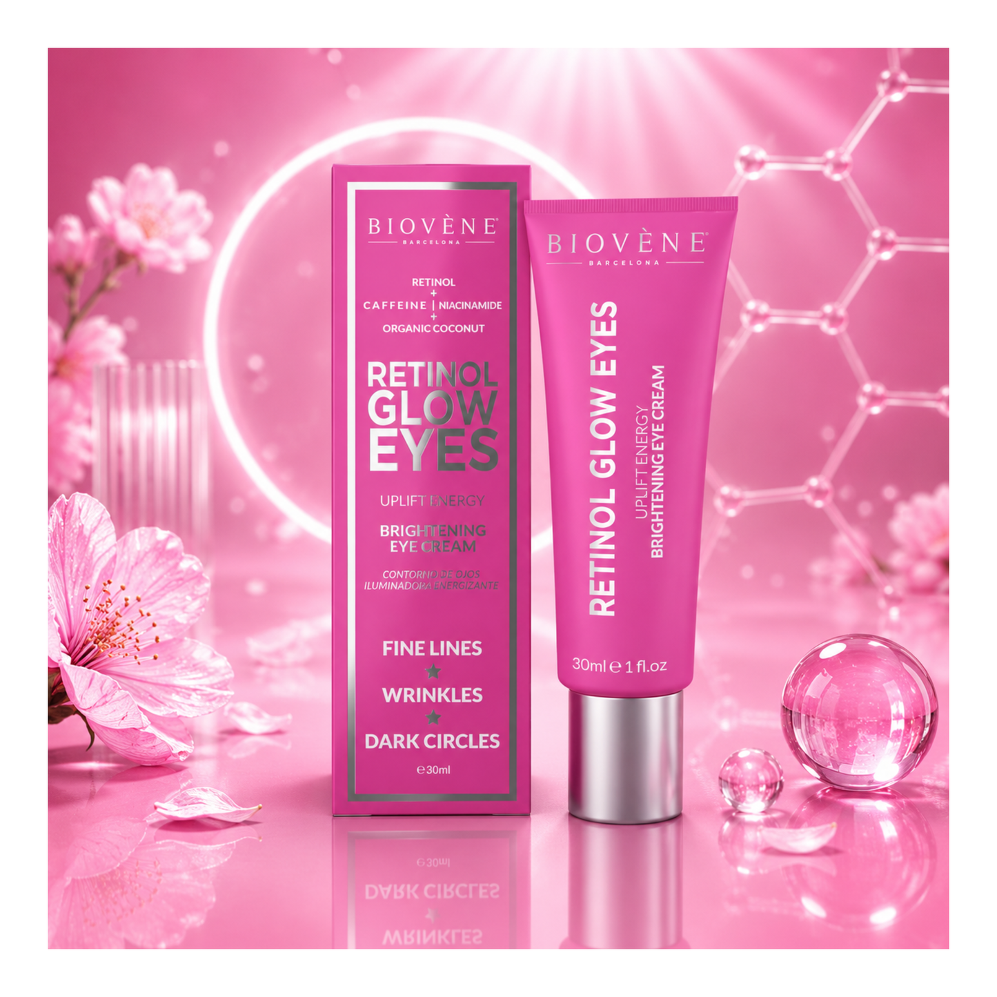 ✨ Contour des Yeux Éclat au Rétinol 30 ml – Biovène Barcelona 👁️💛