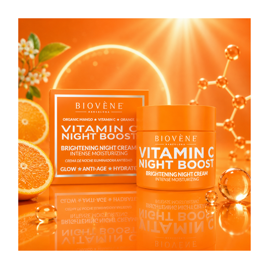 🌙✨ Crème de Nuit Vitamine C Night Boost 50 ml – Biovène Barcelona 🍊