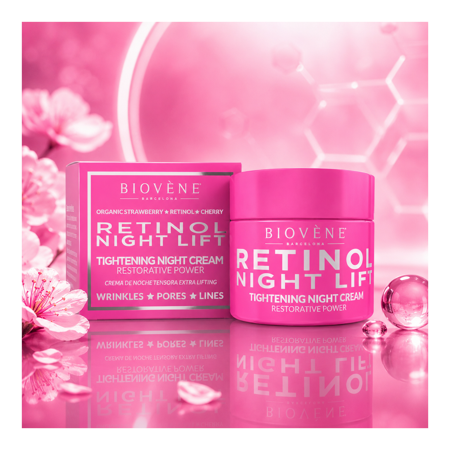 ✨ Crème de Nuit Liftante au Rétinol 50 ml – Biovène Barcelona 💛