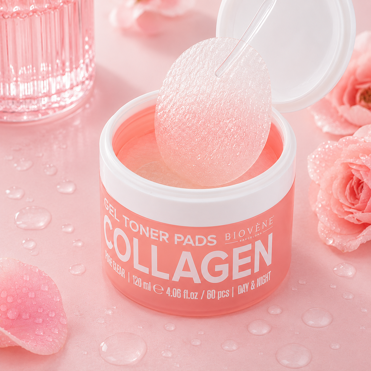 💗✨ Gel Toner Pads au Collagène 60 Disques – Biovène Barcelona