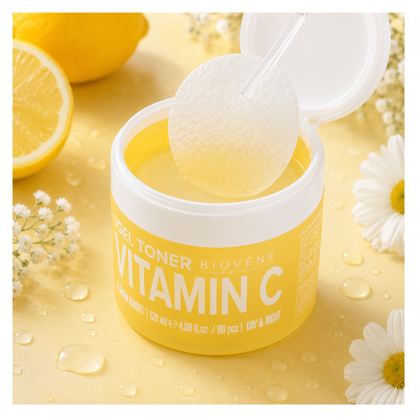 🍊✨ Gel Toner Pads Vitamine C 60 Disques – Biovène Barcelona