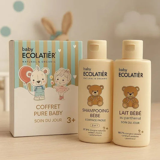 🌸 Coffret Baby Natural & Organic – Baby Ecolatier (+3 mois )- shampoing 150ml et lait corporel 150ml