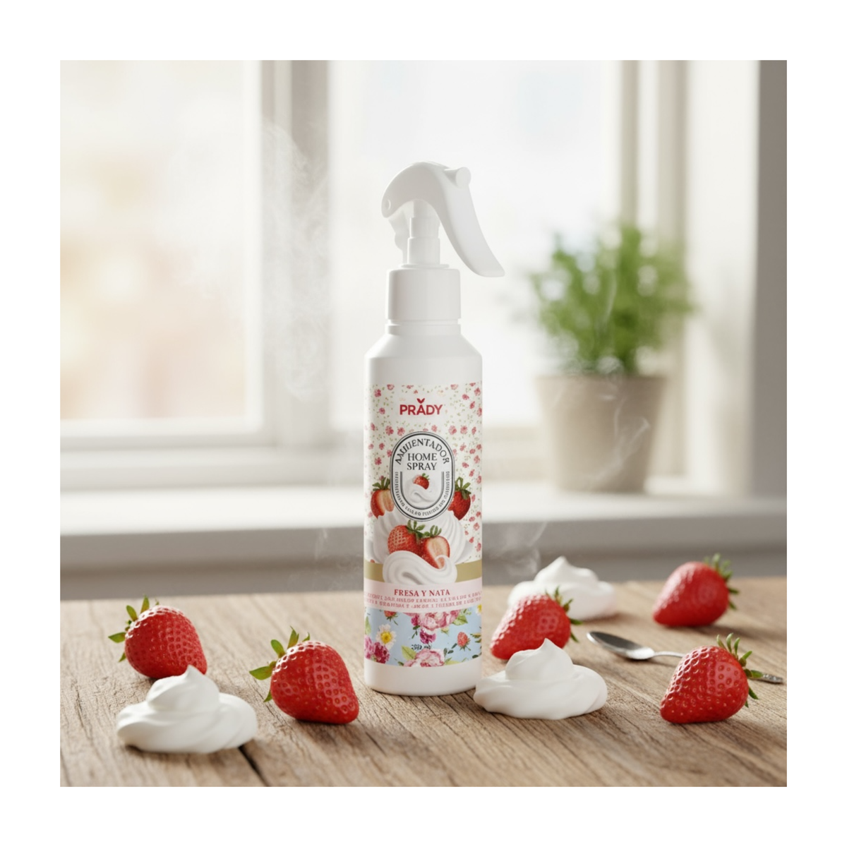 🍓 Spray d’Ambiance Fraise Chantilly – Prady – 220 ml