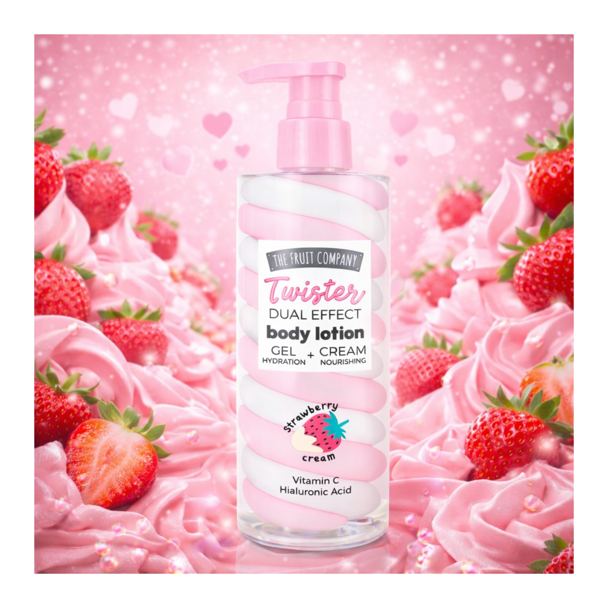 🍓 Lotion Corps Twister Fraise Chantilly – The Fruit Company – 250g