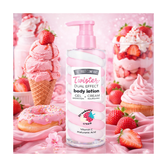 🍓 Lotion Corps Twister Fraise Chantilly – The Fruit Company – 250g