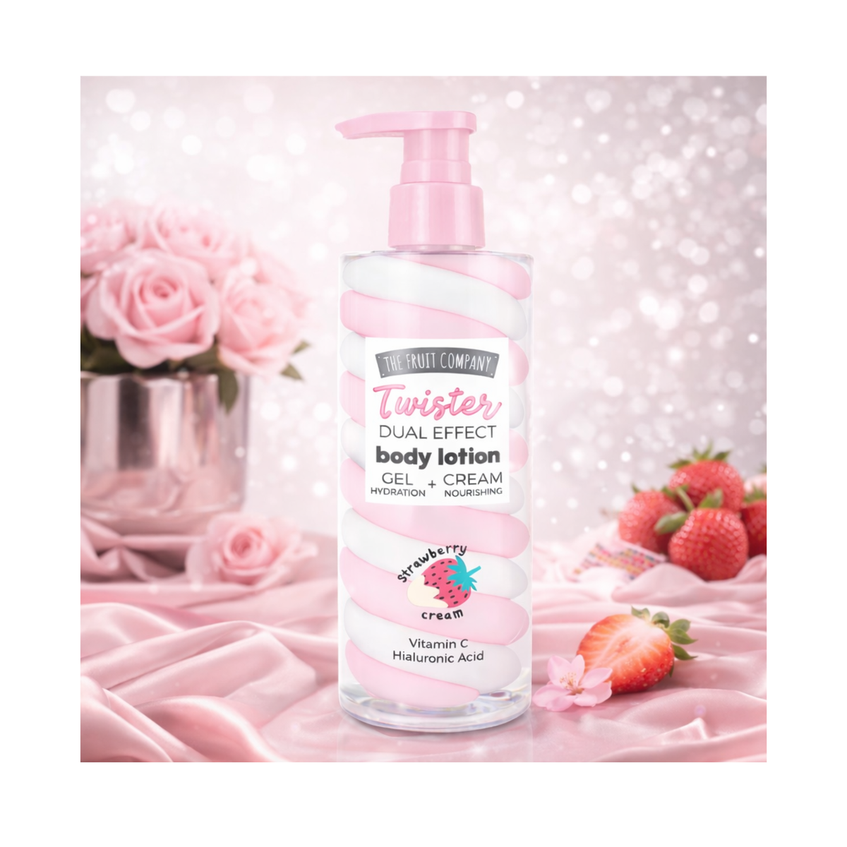 🍓 Lotion Corps Twister Fraise Chantilly – The Fruit Company – 250g
