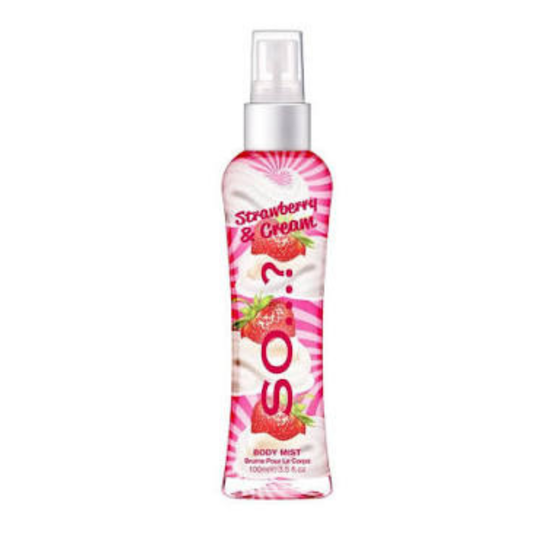 🍓 Brume Corporelle Strawberry & Cream – So…? (100 ml)