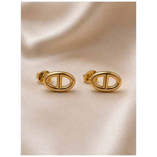 Boucles d’Oreilles Marine Doré en Acier Inoxydable ✨💛