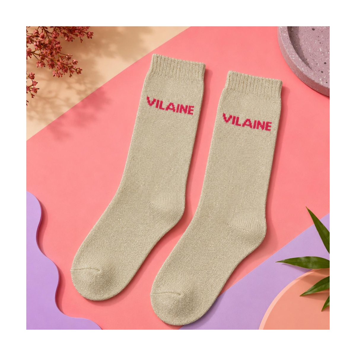 ✨🧦 Chaussettes Pailletées « Vilaine » – Taille 36/41