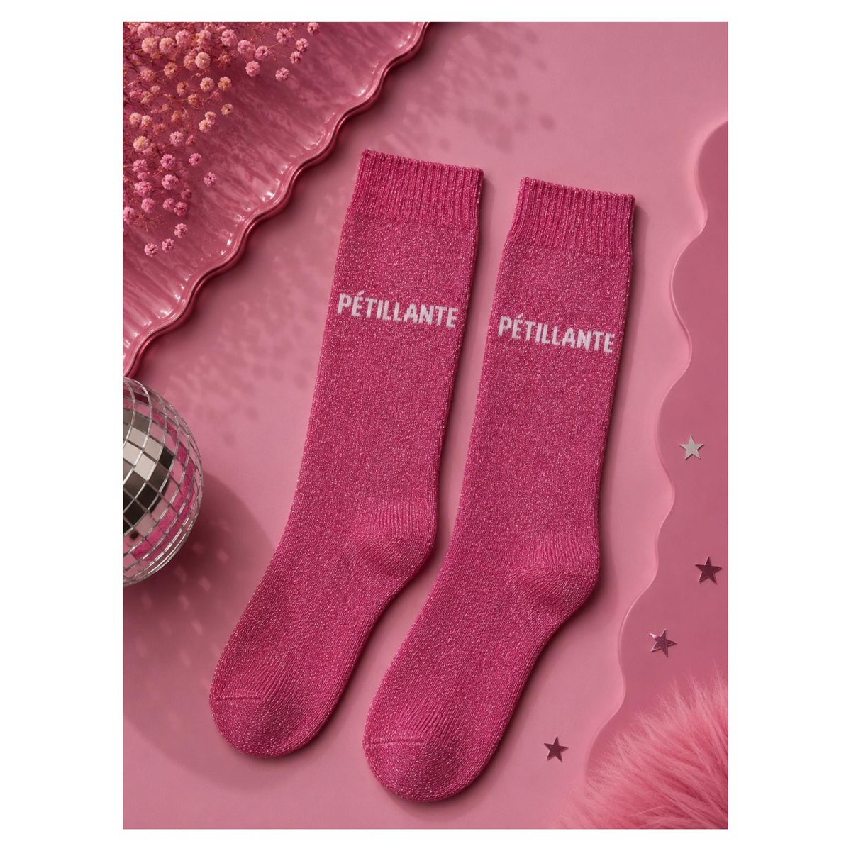 💗🧦 Chaussettes Pailletées « Pétillante » – Taille 36/41
