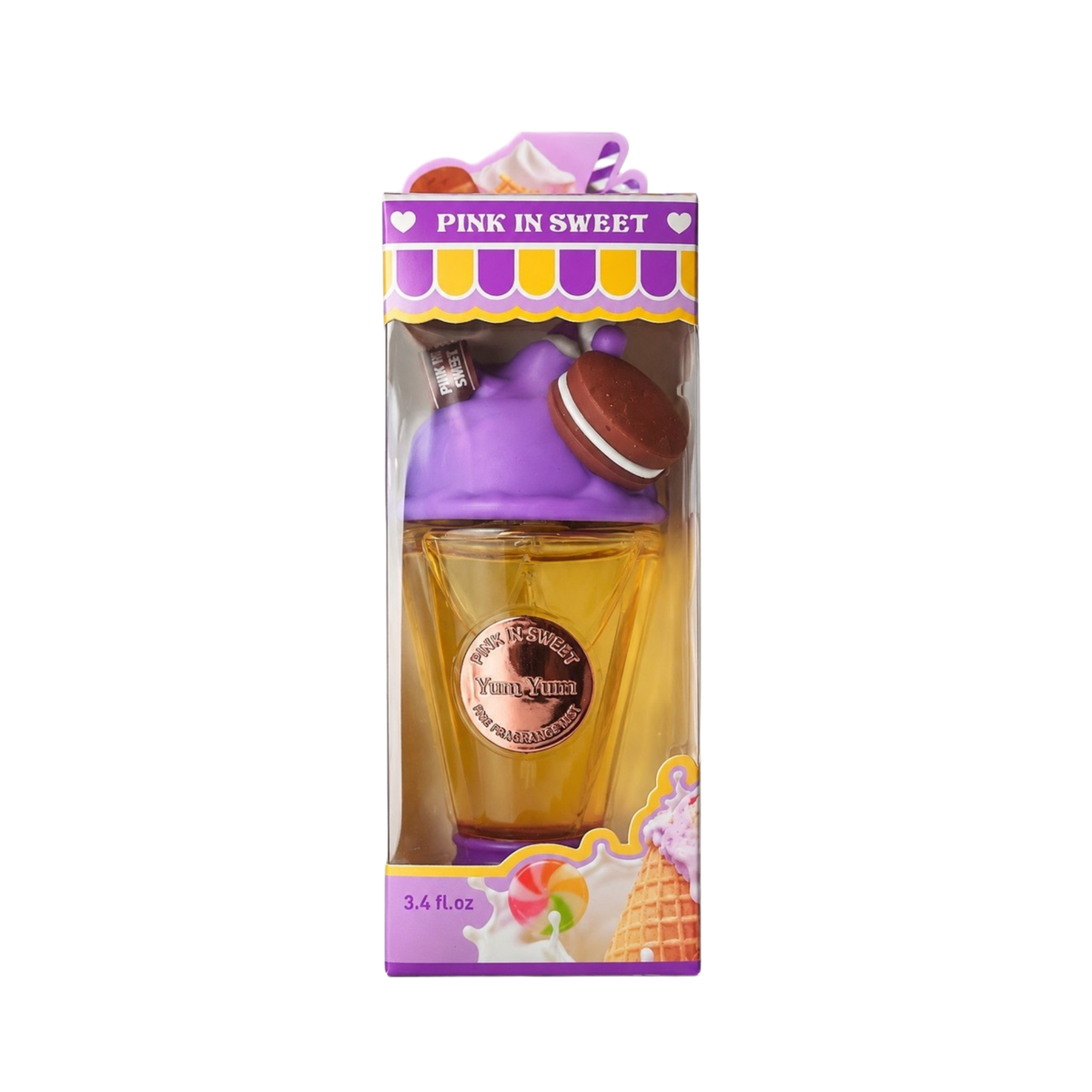 🍦 🍭 💜 mini brume Yum Yum – Ice Cream Bonbons Fruités pailleté – Mini Brume Parfumée 100 ml 🍭