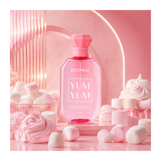 💖🍓☁️ Yum Yum Marshmallow – Brume Parfumée Corps & Cheveux 250 ml – D’Donna 🍦✨