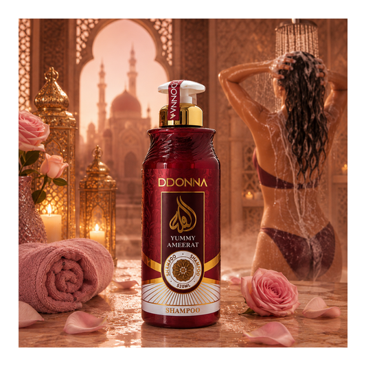 👑✨ Shampoing à la Kératine Yummy Ameerat – 520 ml – D’Donna Dubai ✨👑