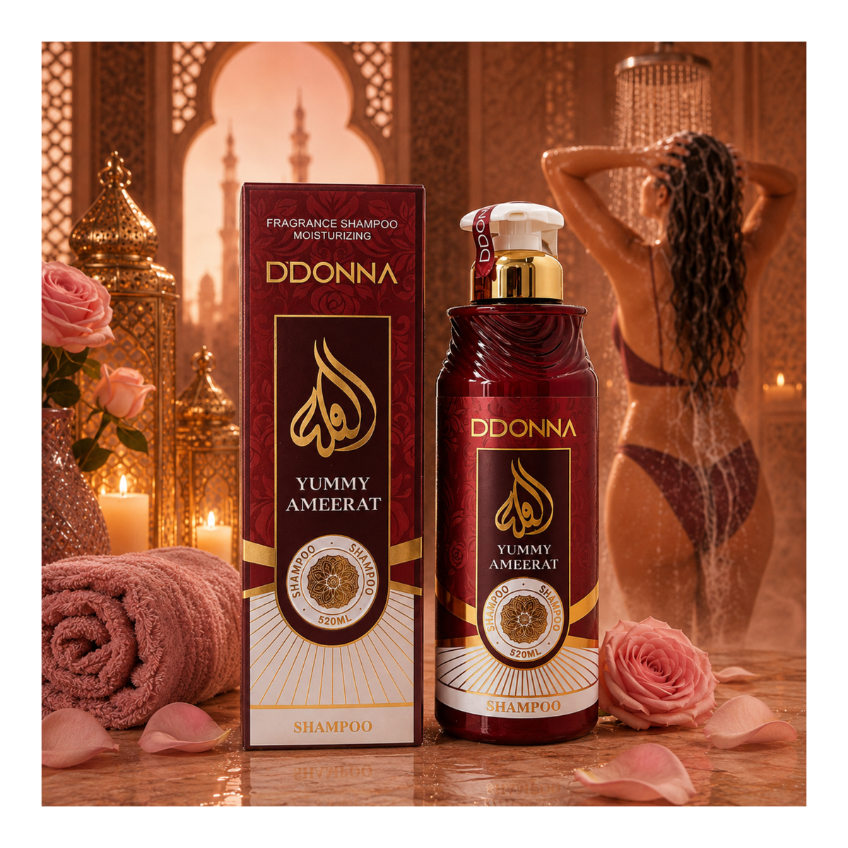 👑✨ Shampoing à la Kératine Yummy Ameerat – 520 ml – D’Donna Dubai ✨👑