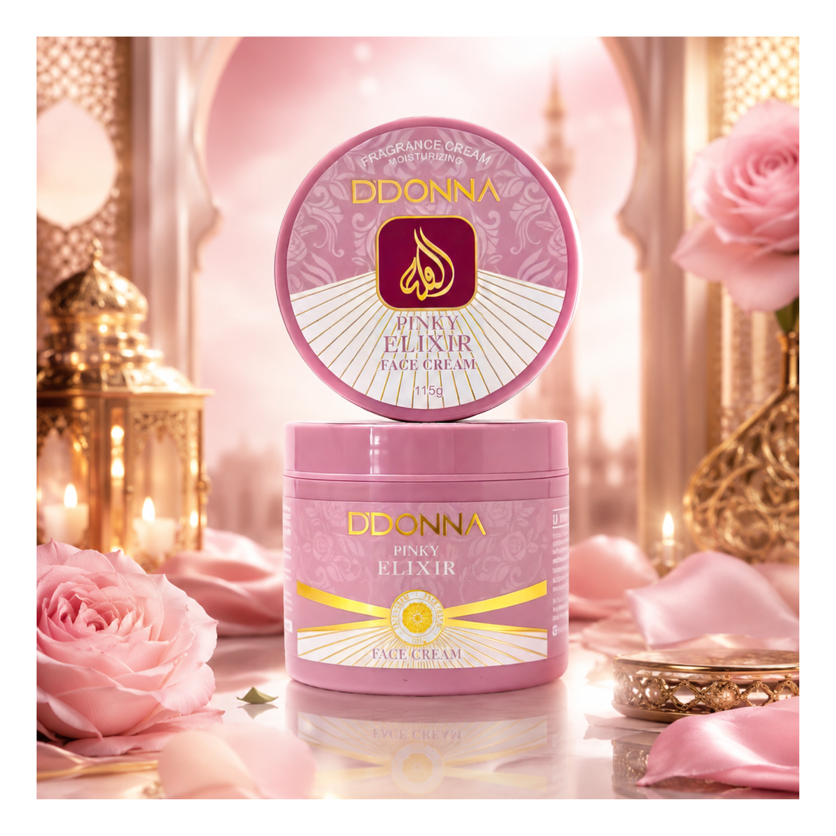 🍓 Crème Visage au Collagène Pinky Elixir – D’Donna Dubai – 115 g 🍓