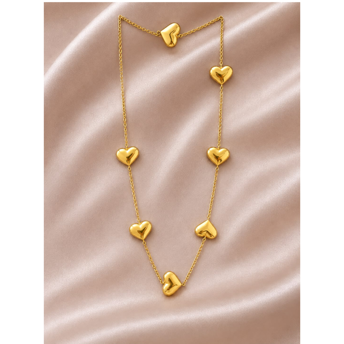 💖 Collier Sautoir Sweet Love – Doré en Acier Inoxydable 💖