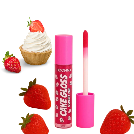 🍓 Cake Gloss - Sweet lip oil - strawberry & cream / D’donna