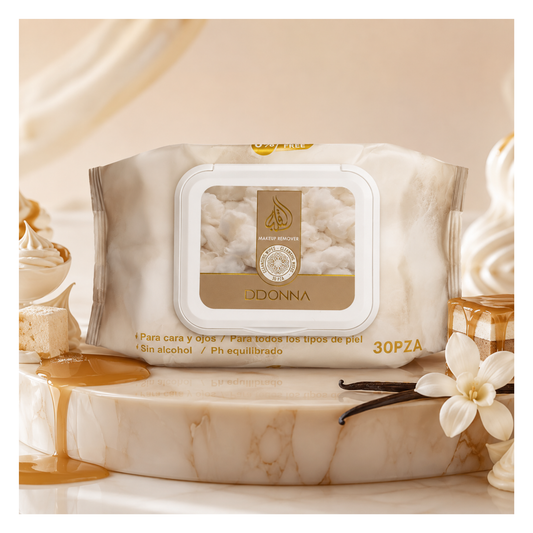 🤍Lingettes Démaquillantes & Hydratantes Gourmand – D’Donna Dubai – 30 lingettes