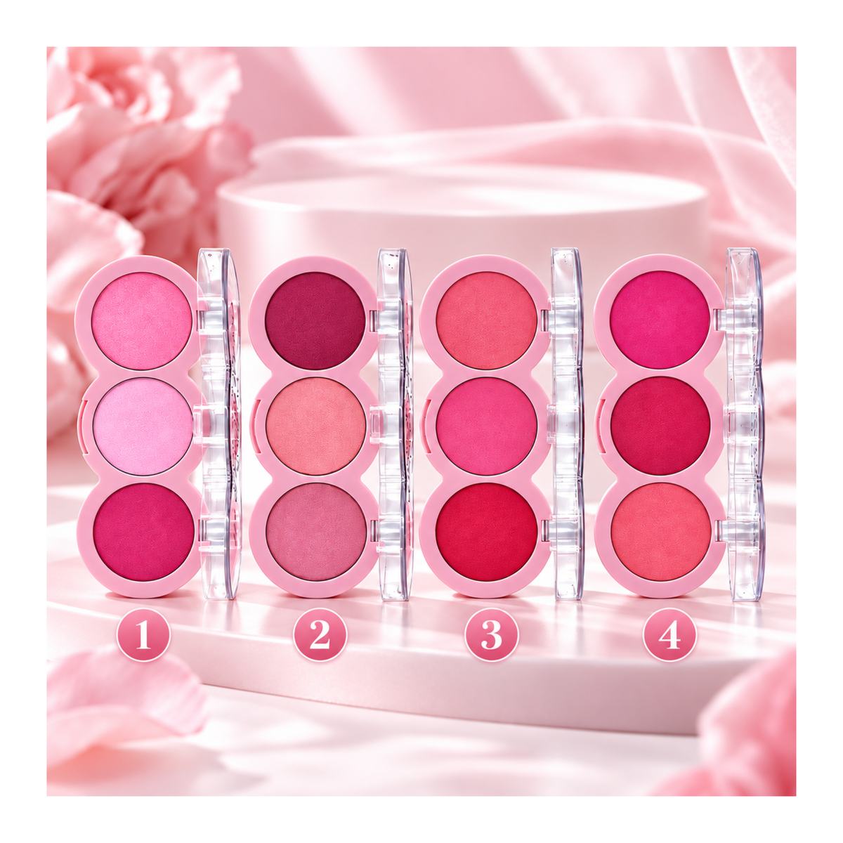 🚨Precommande - 💗 Cream Blusher Kit D’Donna – Palette Blush Crème 3 Teintes – 4 Modèles