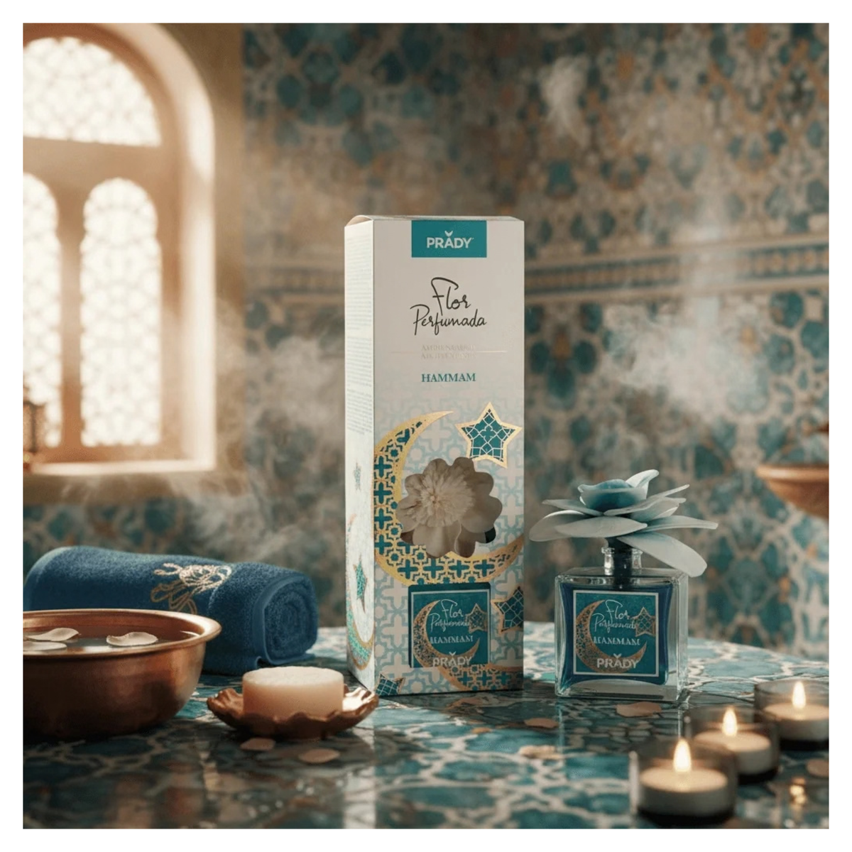 🚨Précommande - 🕌 Fleur parfumée Ambiance Hammam 90 ml – Diffuseur Maison Prady