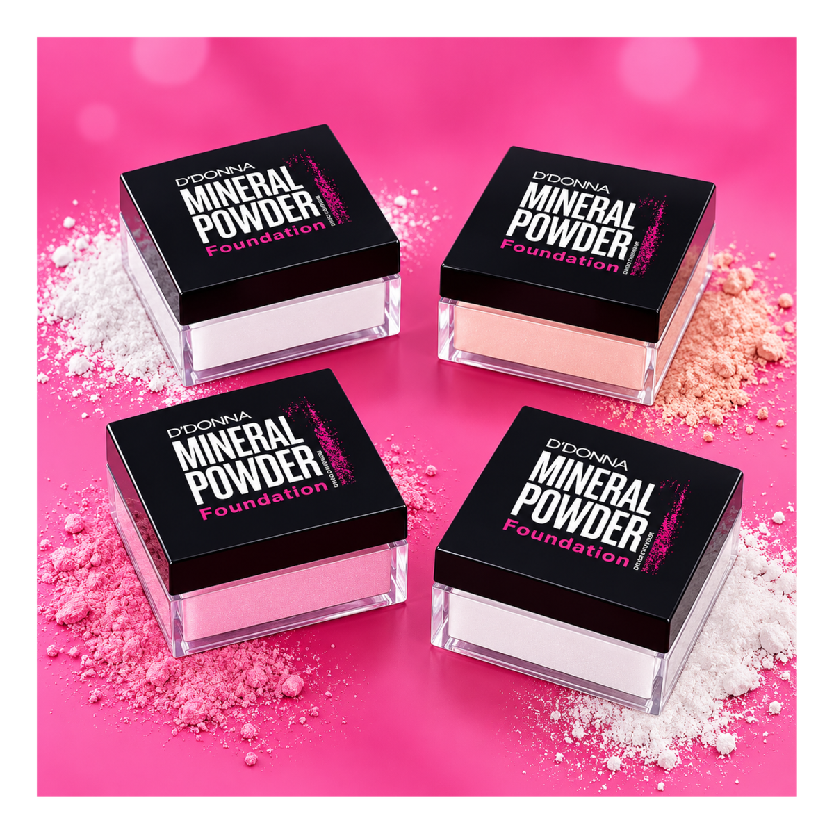 🎀 Bake Pinky Mineral Powder Cake – D’Donna – 4 teintes au choix