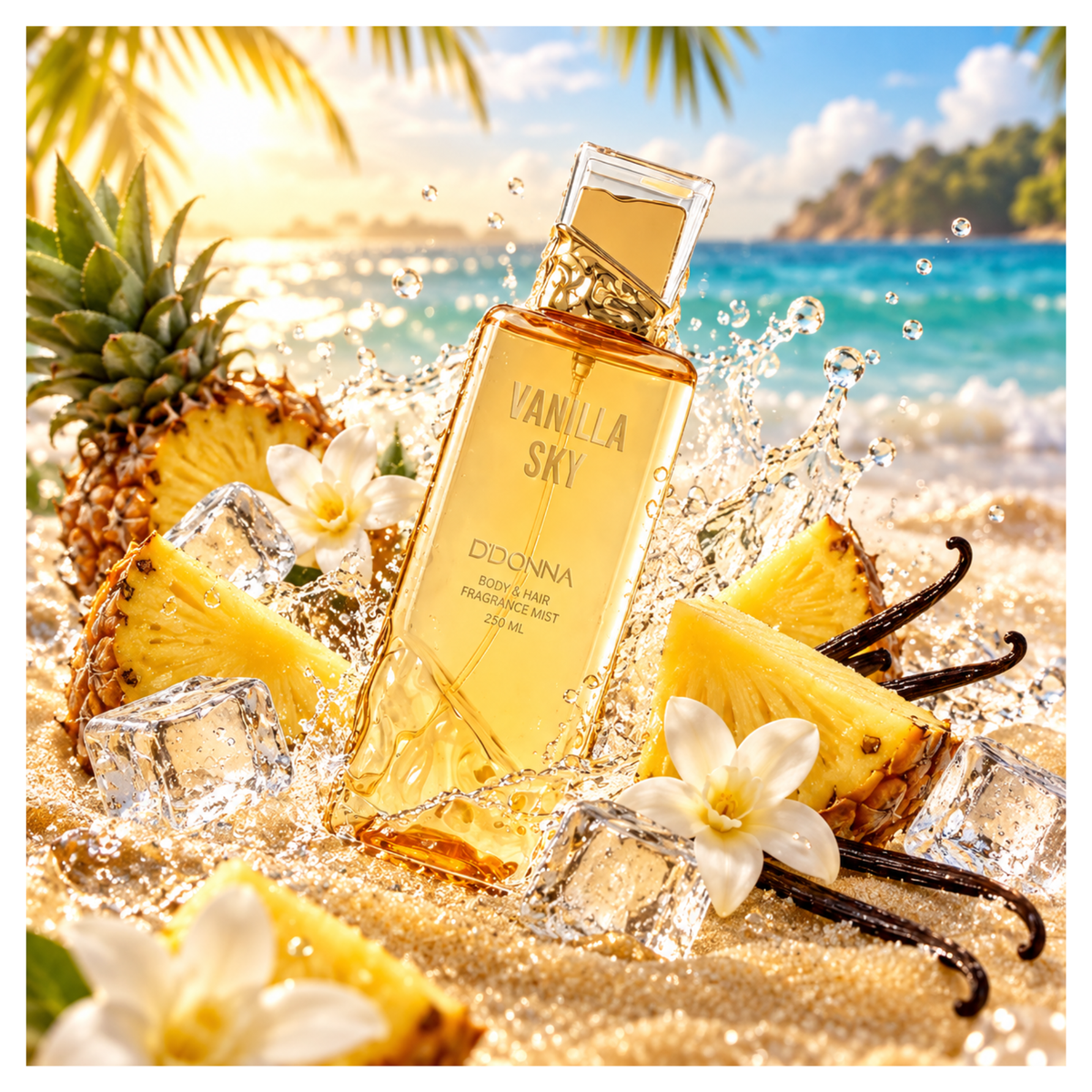 🍹 Brume Corps & Cheveux Vanilla Sky – D’Donna – 250 ml