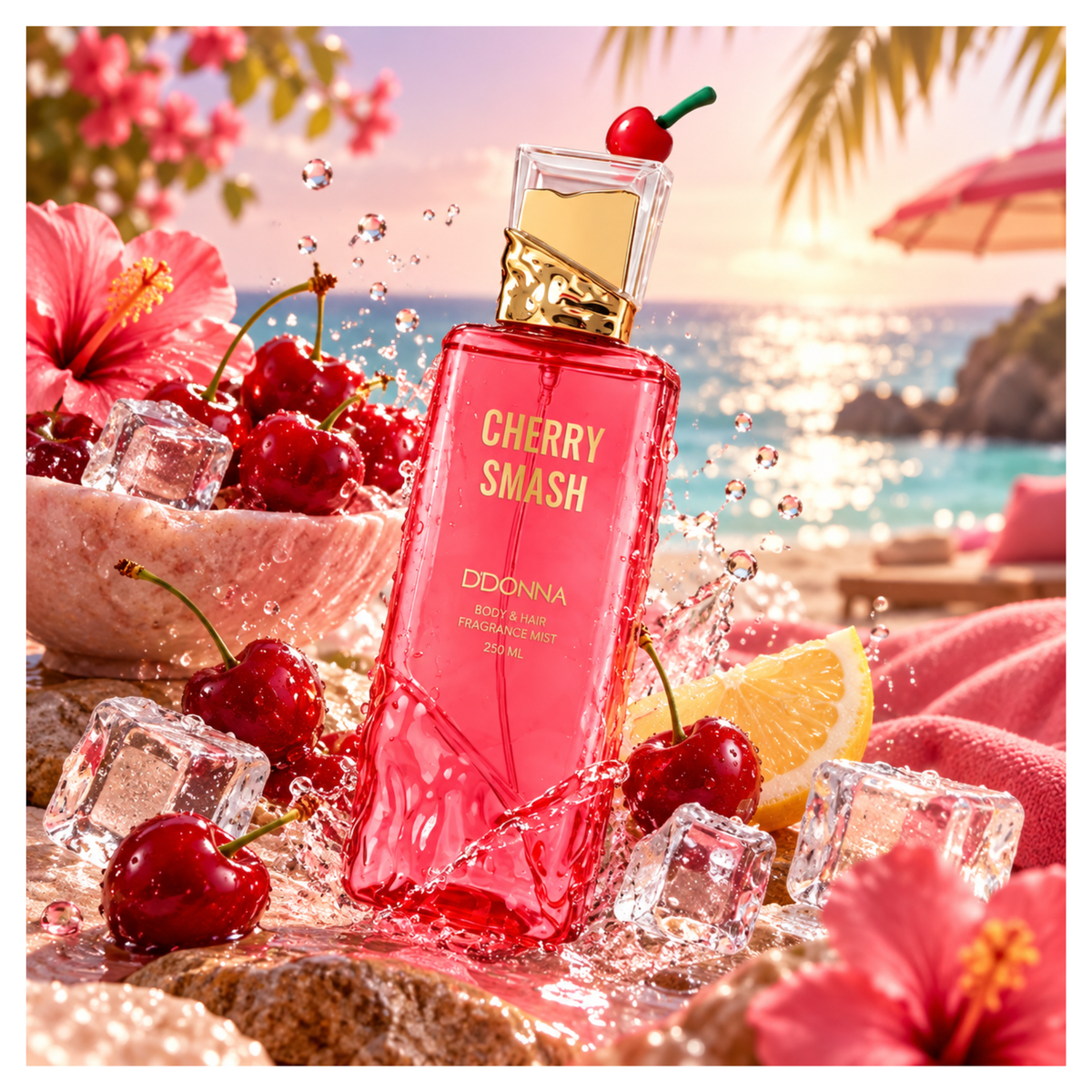 🍒🍹 Brume Corps & Cheveux Cherry Smash – D’Donna – 250 ml