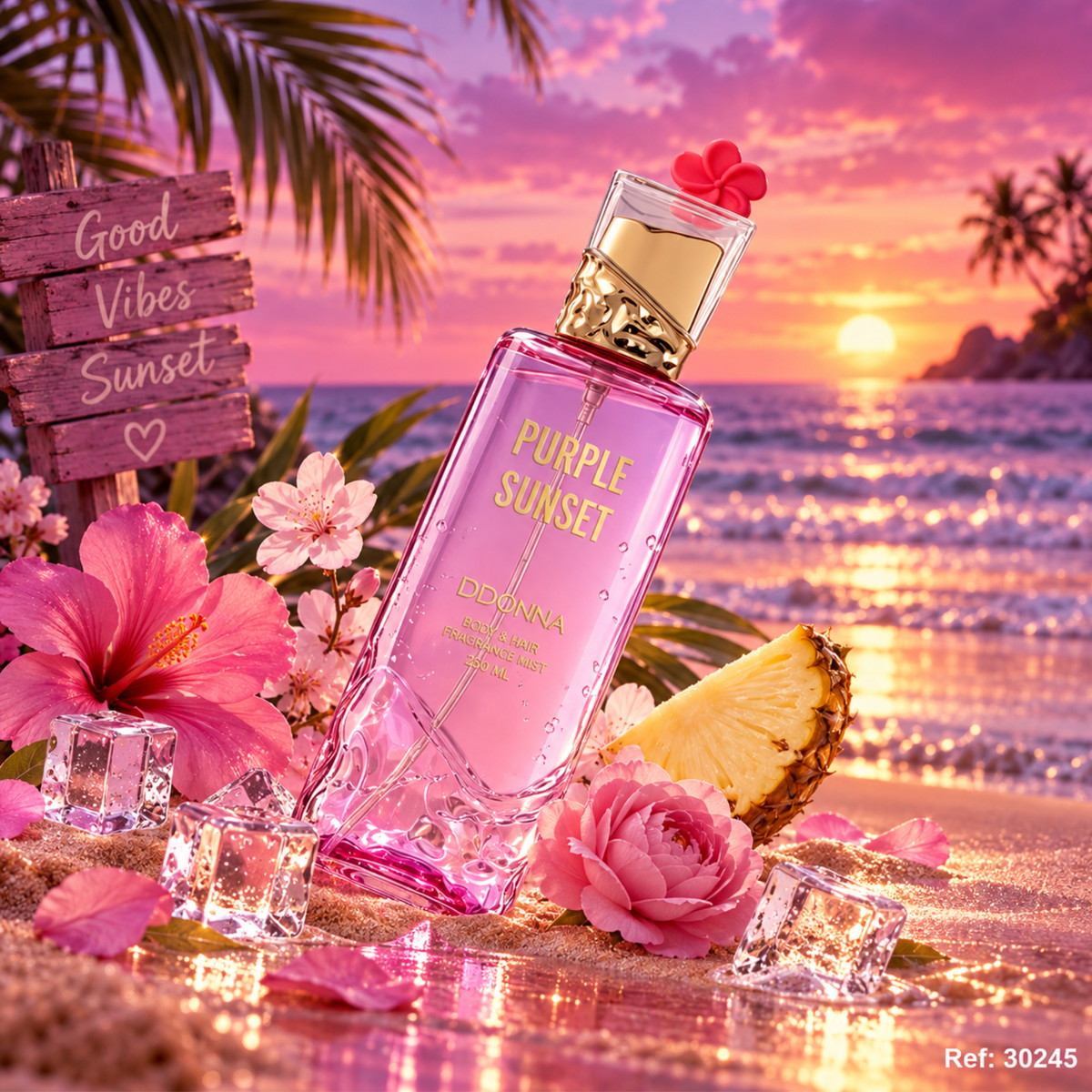 🍹🍉Brume Corps & Cheveux Purple Sunset – D’Donna – 250 ml
