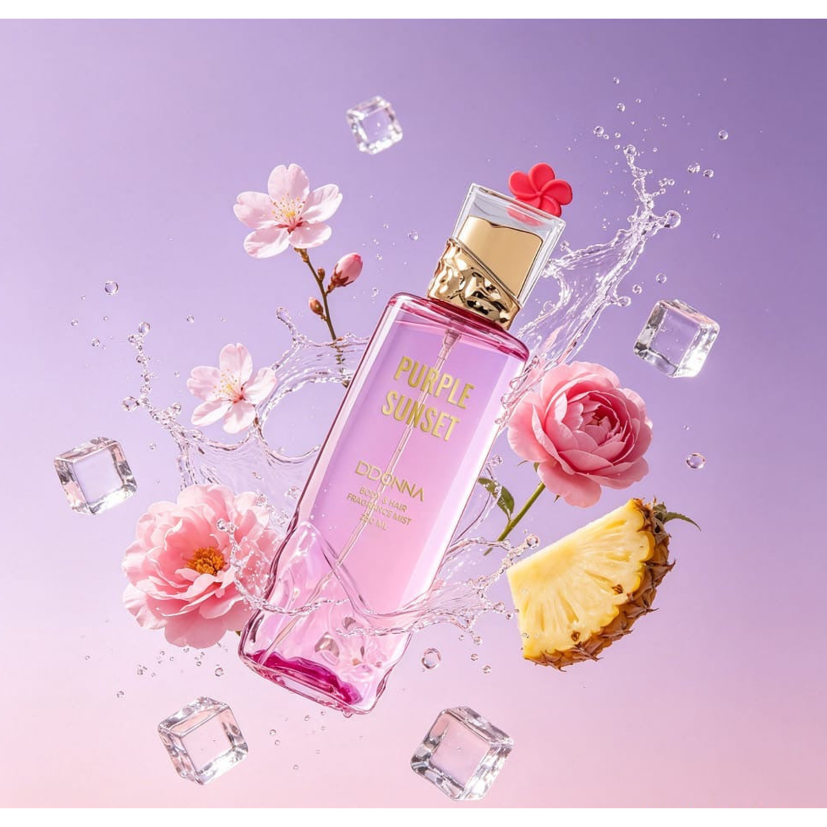 🍹🍉Brume Corps & Cheveux Purple Sunset – D’Donna – 250 ml
