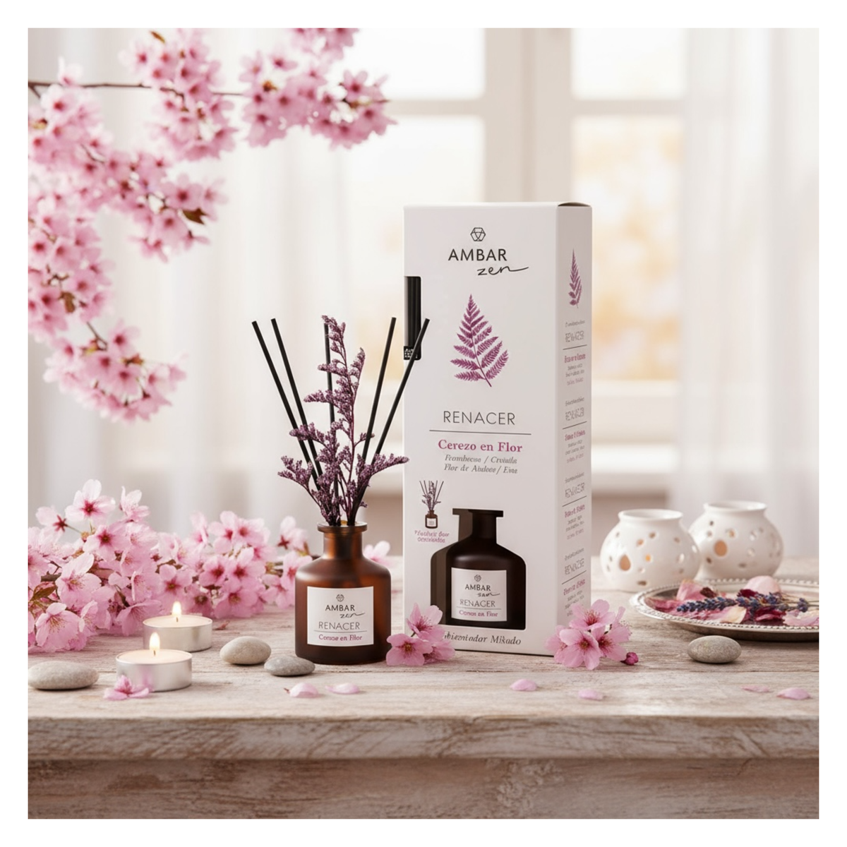 🌸 Mikado Collection Zen Fleur de Cerisier 40 ml – Ambar