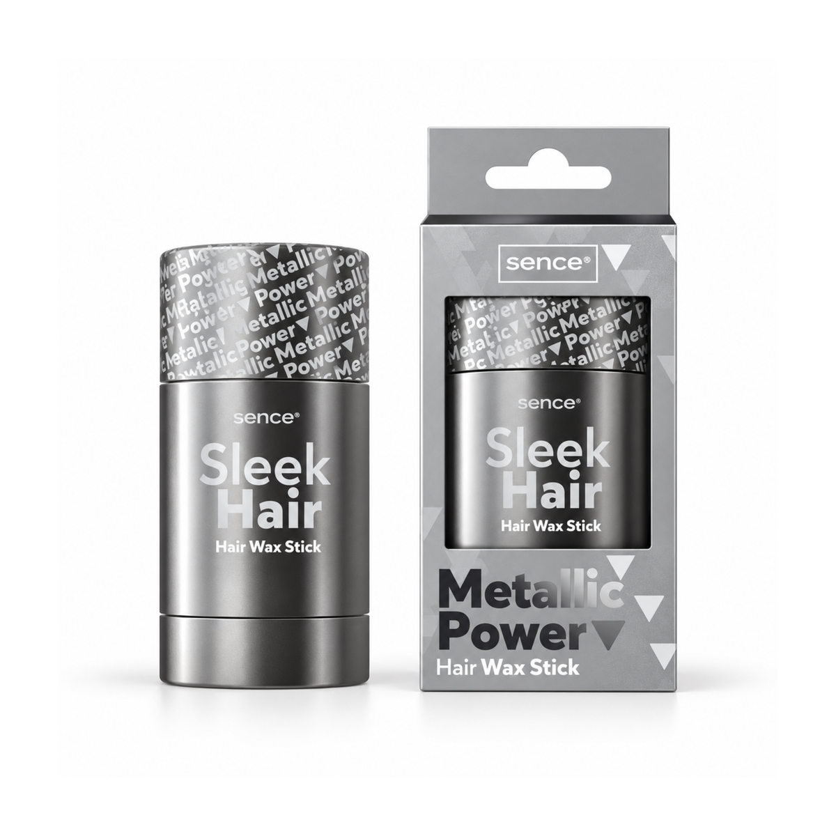 🩶✨ Cire Coiffante en Stick Metallic Power – Sleek Hair – Sence | 38 g