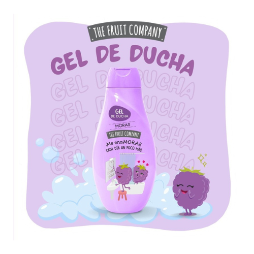 Gel Douche Mûre – The Fruit Company- 600 ml « Me enaMORAS cada día un poco más »