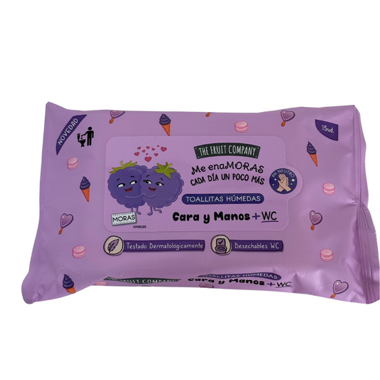 Lingettes pour les mains et WC - The Fruit Company - senteur mûre